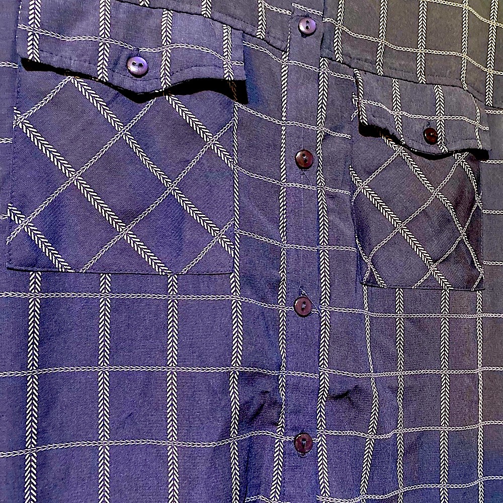 Monteau - Navy Plaid Button-Up Dress. Machine washable - Picture 5 of 7